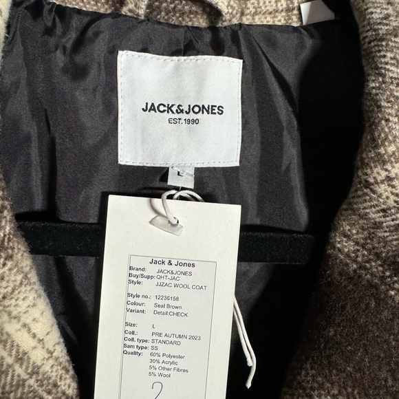 Jack & Jones Plaid Jacket, Large - Picture 3 of 4